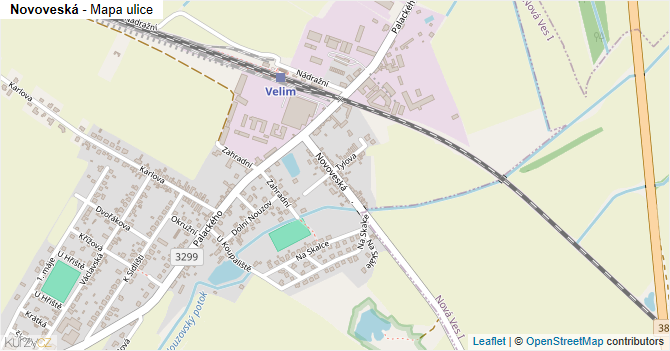 Novoveská - mapa ulice