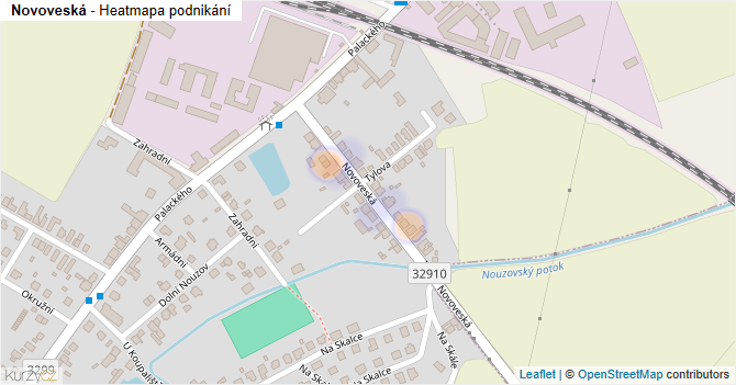 Novoveská - mapa podnikání