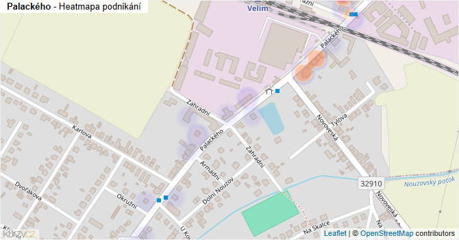 Palackého - mapa podnikání