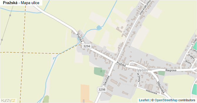 Pražská - mapa ulice