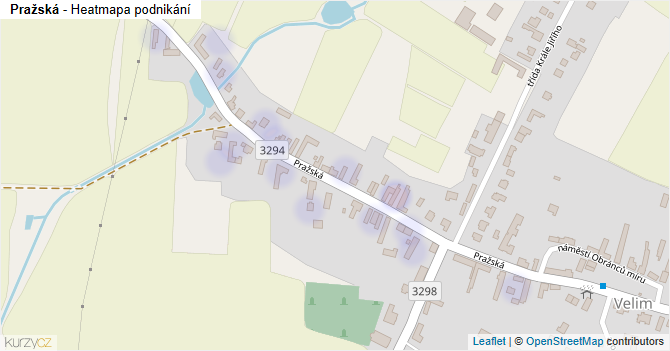 Pražská - mapa podnikání