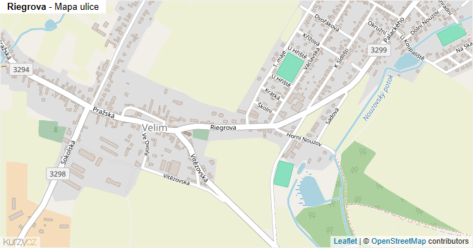 Riegrova - mapa ulice