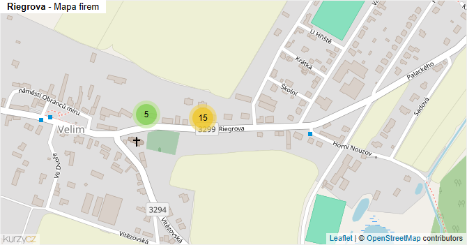 Riegrova - mapa firem