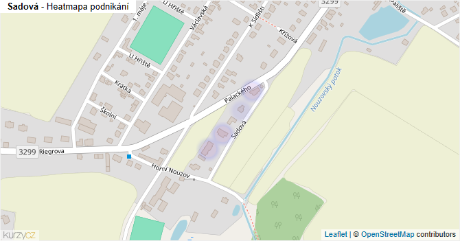 Sadová - mapa podnikání