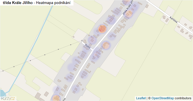 třída Krále Jiřího - mapa podnikání