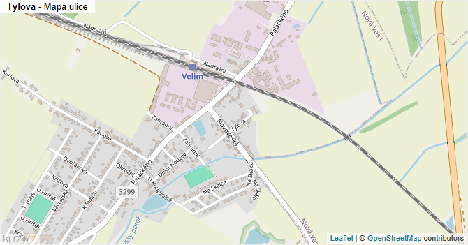 Tylova - mapa ulice