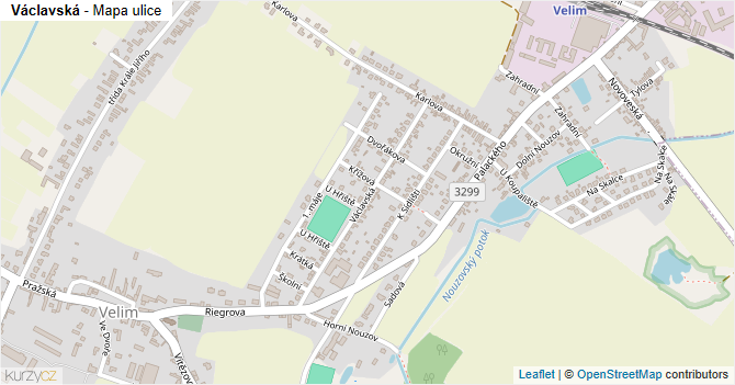 Václavská - mapa ulice