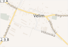 Ve Dvoře v obci Velim - mapa ulice