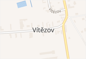 Vítězov v obci Velim - mapa části obce