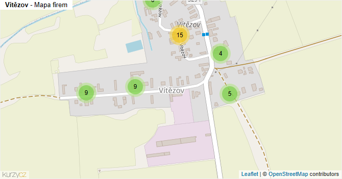 Vítězov - mapa firem