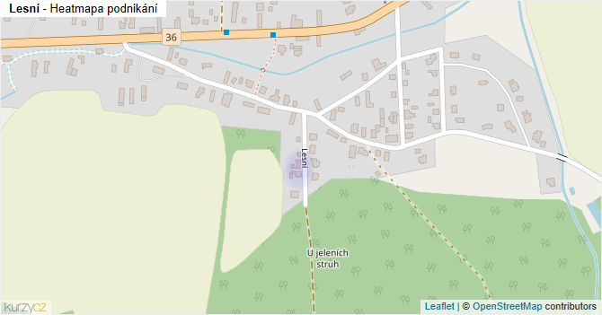 Lesní - mapa podnikání