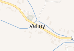 Veliny v obci Veliny - mapa části obce