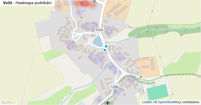 Veliš - mapa podnikání