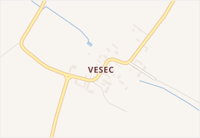 Vesec v obci Veliš - mapa části obce