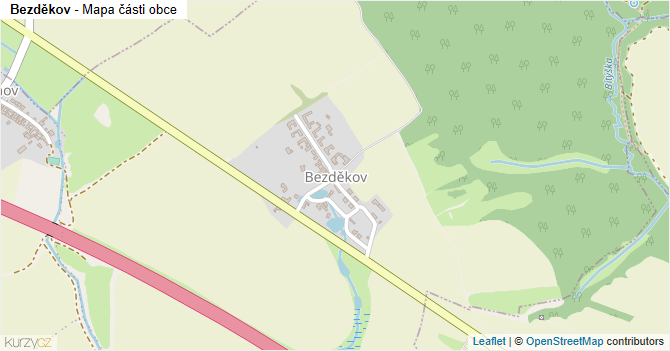 Bezděkov - mapa části obce