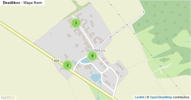 Bezděkov - mapa firem