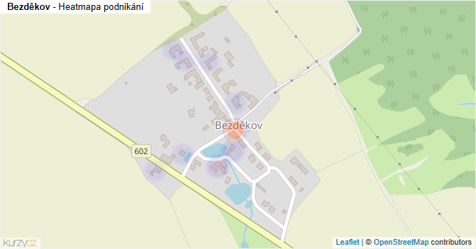 Bezděkov - mapa podnikání