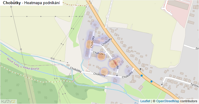 Chobůtky - mapa podnikání
