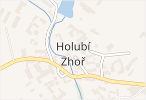 Holubí Zhoř v obci Velká Bíteš - mapa části obce