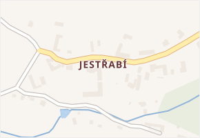 Jestřabí v obci Velká Bíteš - mapa části obce