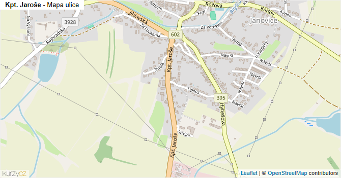Kpt. Jaroše - mapa ulice