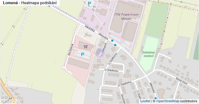 Lomená - mapa podnikání