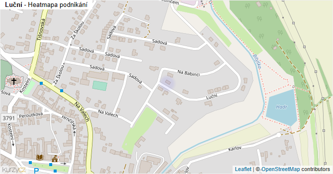 Luční - mapa podnikání
