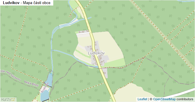 Ludvíkov - mapa části obce