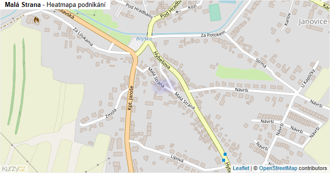 Malá Strana - mapa podnikání