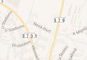 Nová čtvrť v obci Velká Bíteš - mapa ulice