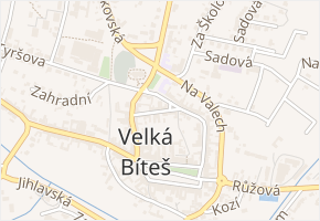 Peroutkova v obci Velká Bíteš - mapa ulice