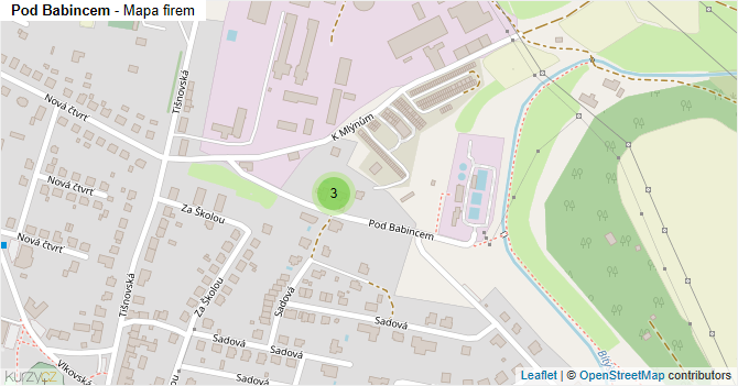 Pod Babincem - mapa firem