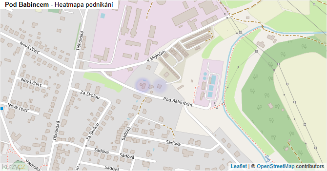 Pod Babincem - mapa podnikání