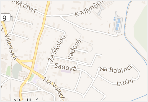 Sadová v obci Velká Bíteš - mapa ulice