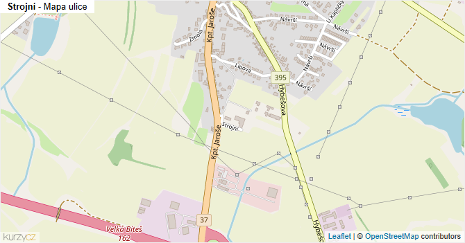 Strojní - mapa ulice