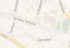 Tyršova v obci Velká Bíteš - mapa ulice