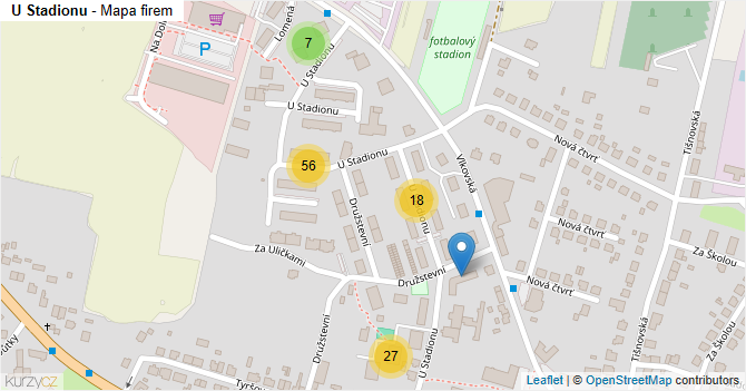 U Stadionu - mapa firem