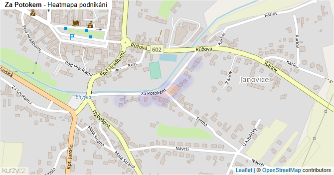 Za Potokem - mapa podnikání