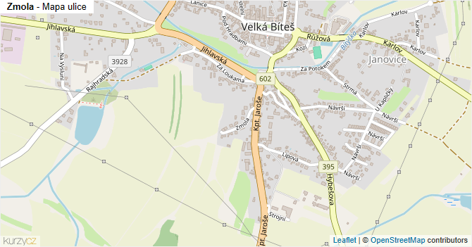 Zmola - mapa ulice