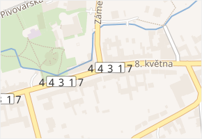 8. května v obci Velká Bystřice - mapa ulice