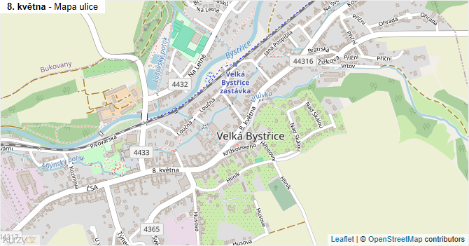 8. května - mapa ulice