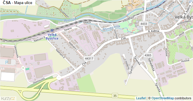 ČSA - mapa ulice