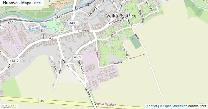 Husova - mapa ulice