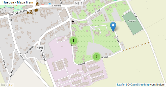 Husova - mapa firem