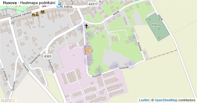 Husova - mapa podnikání