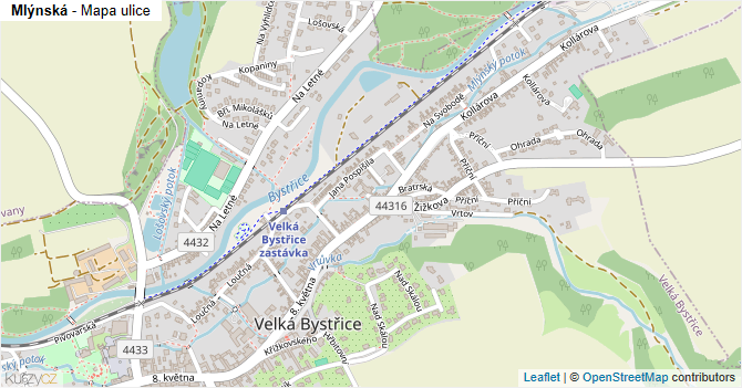 Mlýnská - mapa ulice