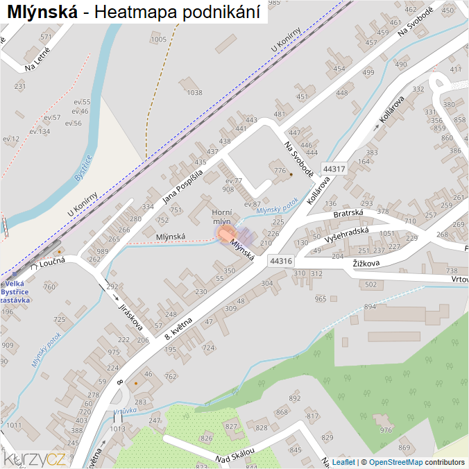 Mapa Mlýnská - Firmy v ulici.