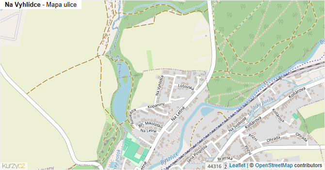 Na Vyhlídce - mapa ulice