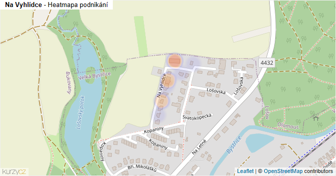 Na Vyhlídce - mapa podnikání
