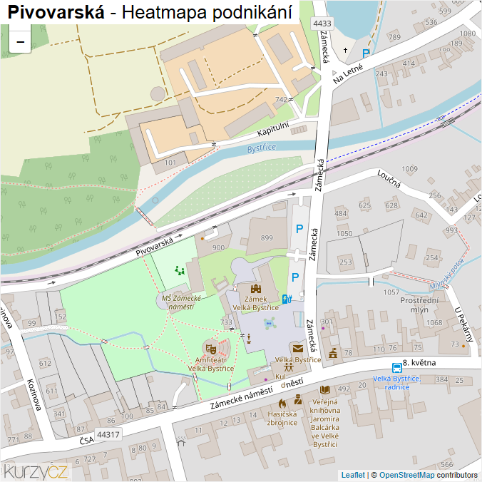 Mapa Pivovarská - Firmy v ulici.